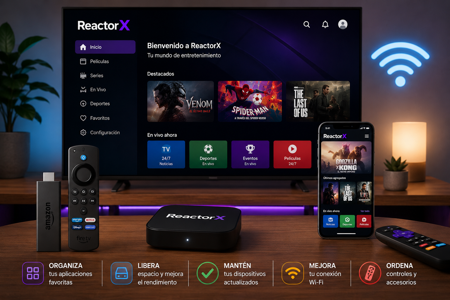 Cómo organizar aplicaciones y dispositivos multimedia en casa